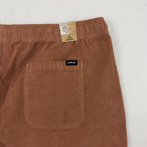 prAna Mens XXL Canyon Camp Shorts Clay Corduroy Organic Cotton 7” Inseam NWT $79 - Picture 11 of 15